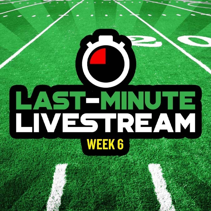 Levitan and Silva Last-Minute Livestream: Week 6, Sunday at 11:45am ET