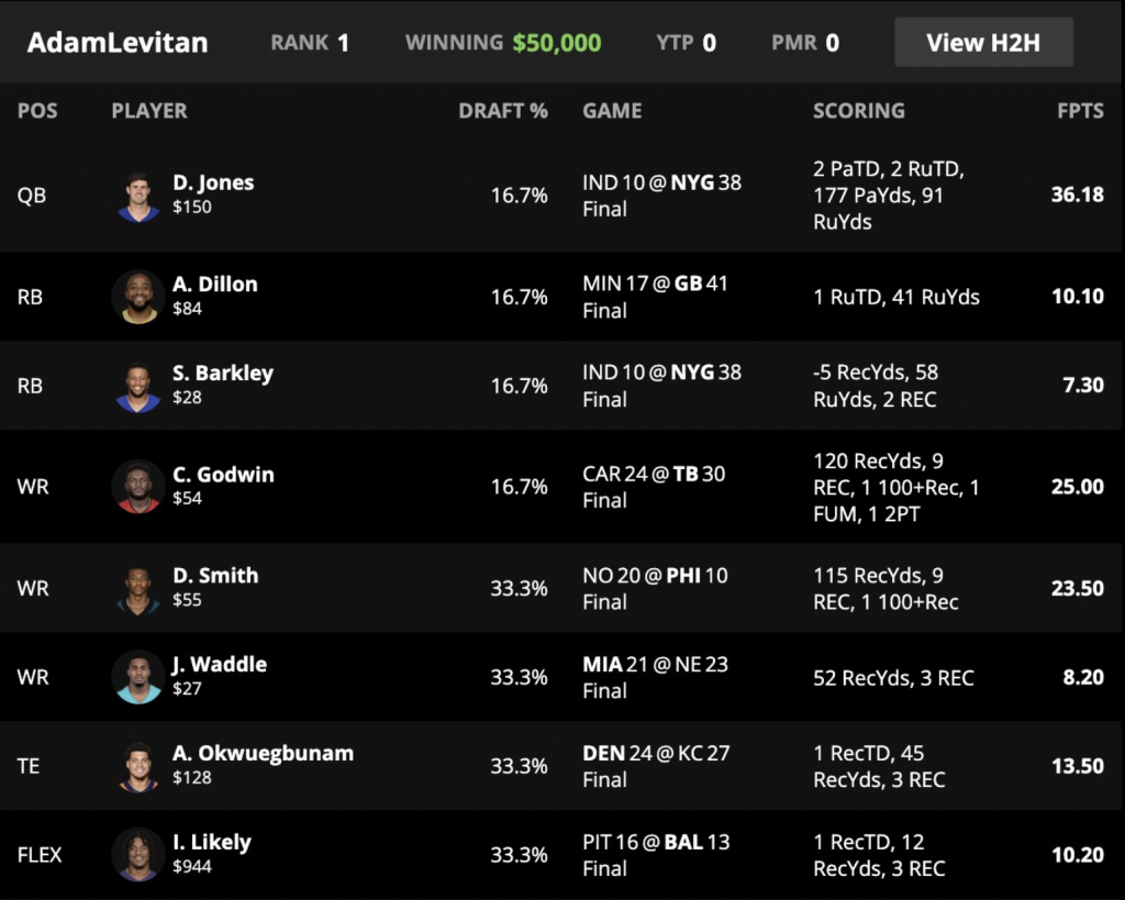 draftkings nfl week 1 picks