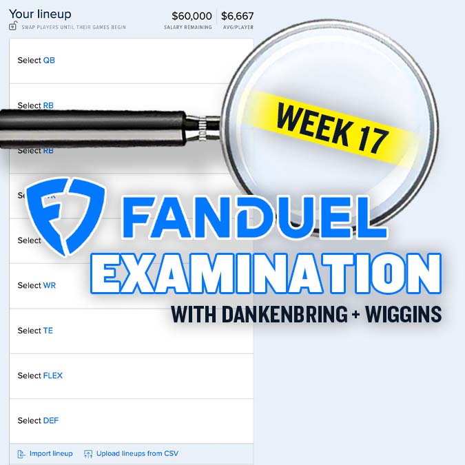 FanDuel Examination: Week 17
